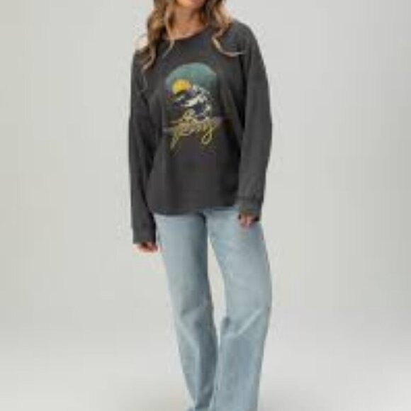 Roxy Long Sleeve Eastside Thermal Graphic Sweatshirt NWT - Picture 2 of 7
